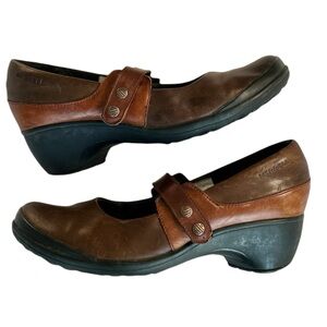 Merrell Veranda Emme Brown Leather Mary Jane Shoes